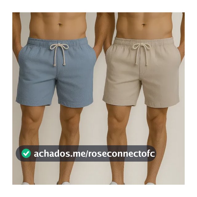 Kit 2 Shorts Linho Masculina Bermuda Estilo Mauricinho Leve