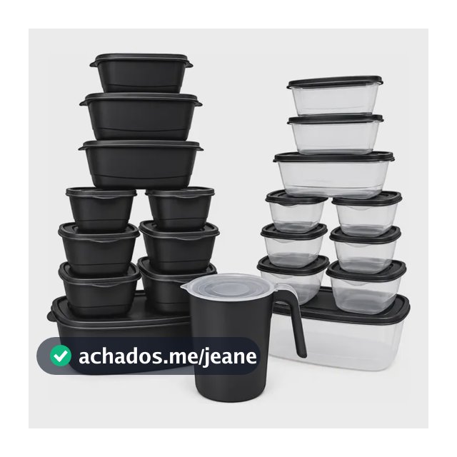 Super Kit 21 Peças Potes De Plástico Bpa Free Para Cozinha