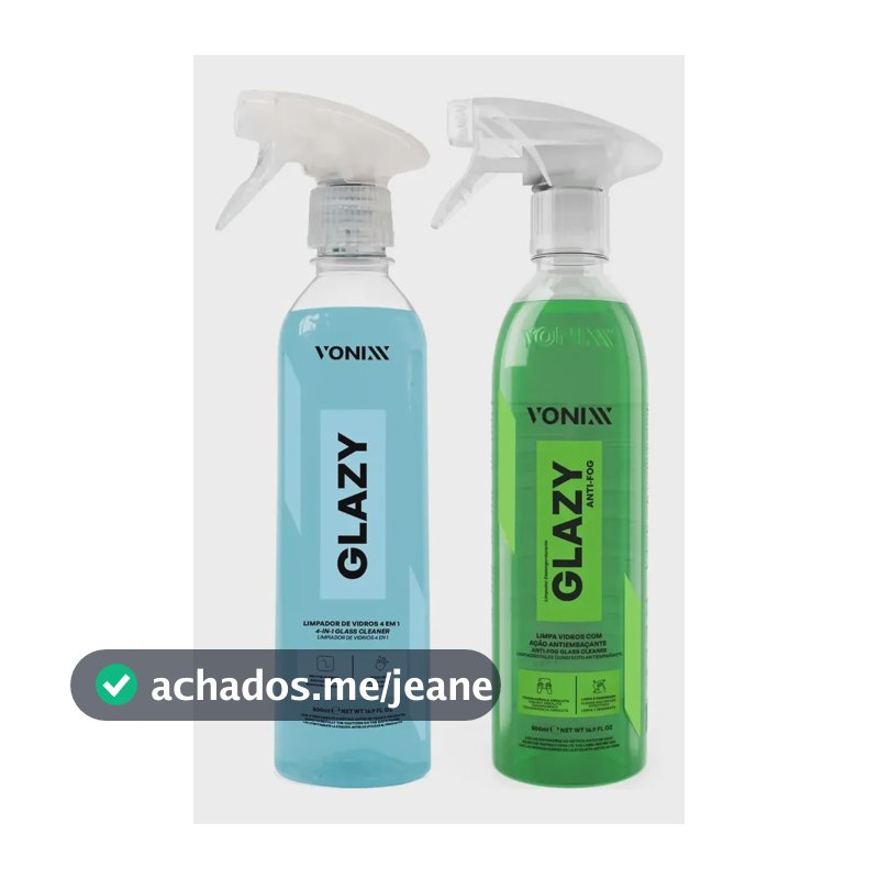 Kit Antiembaçante Glazy Anti-fog E Glazy Limpa Vidros Vonixx