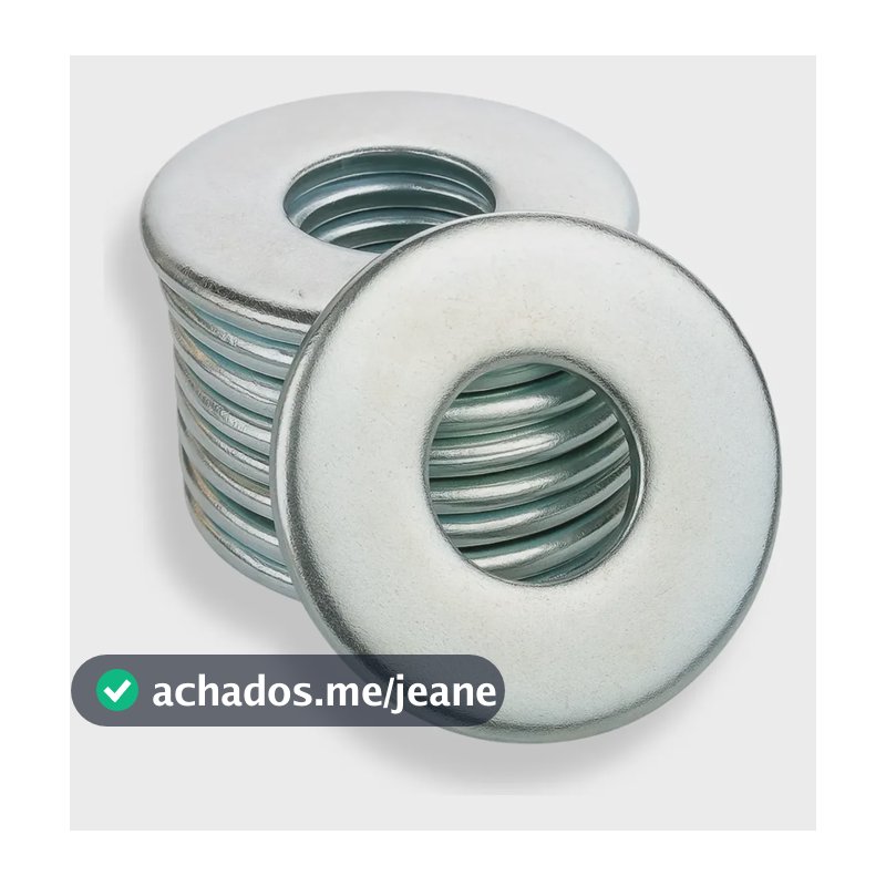 Arruela Lisa 1/4 Zincada 500 Peças