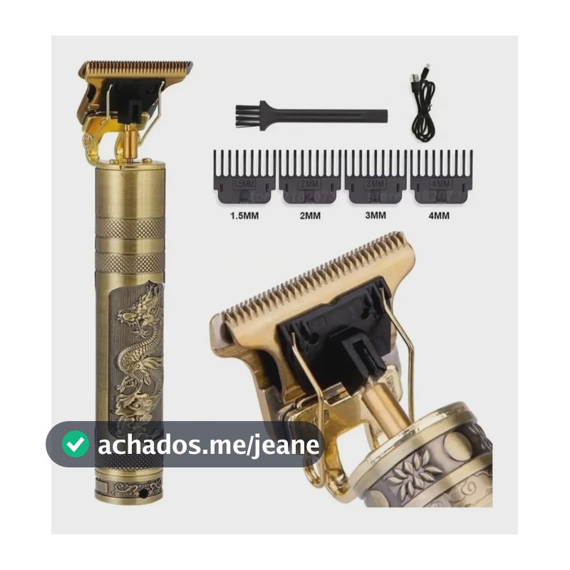 Máquina de Acabamento Hair Trimmer M5 sem Fio Profissional para Cabelo e Barba