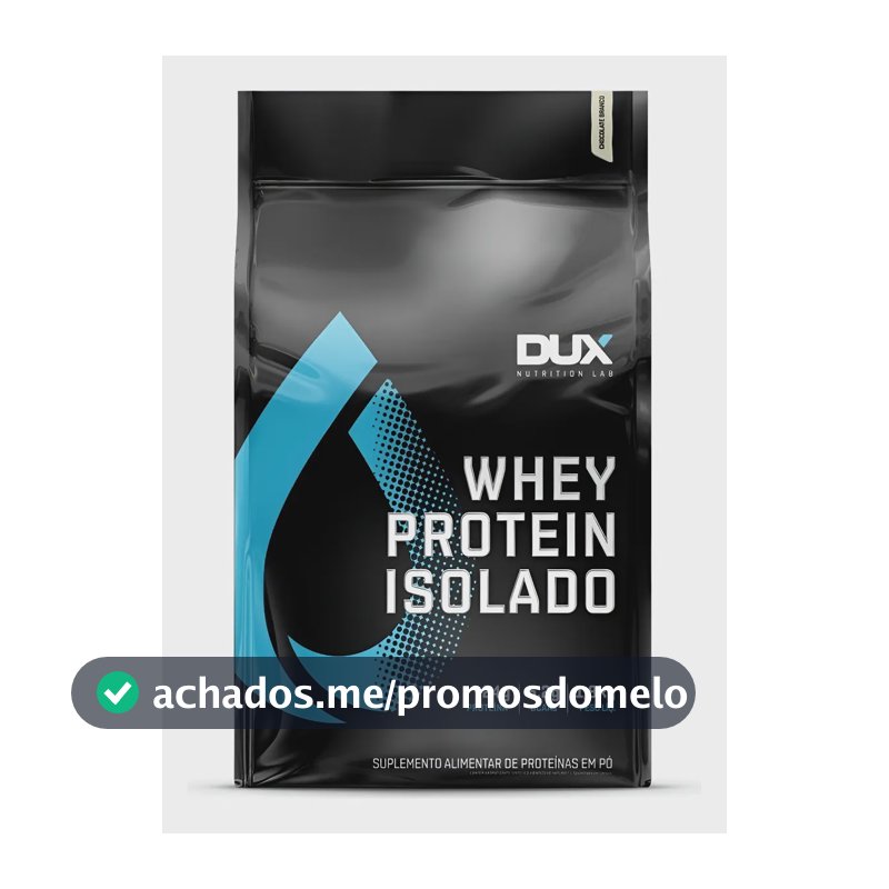 Whey Protein Isolado 1800g - Dux Nutrition sabor chocolate branco