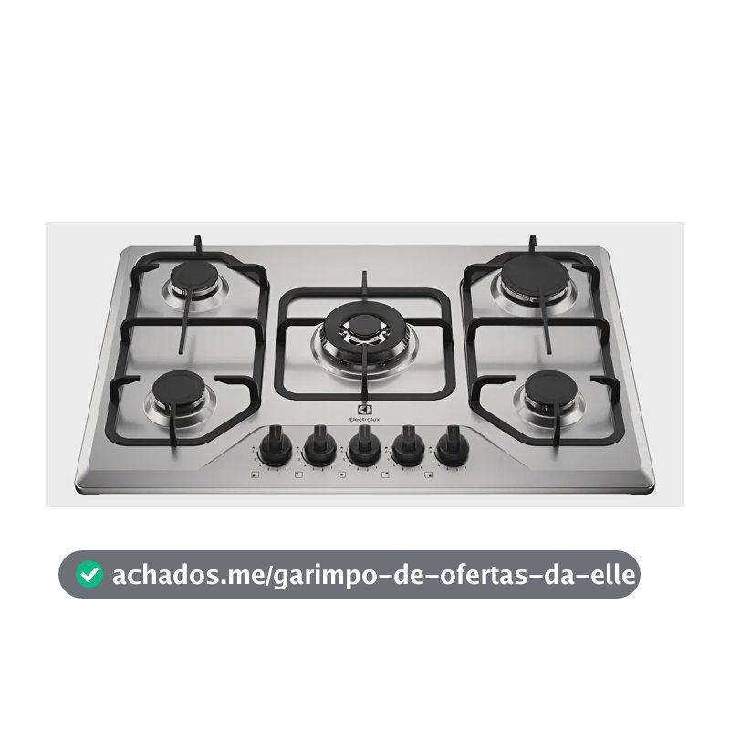 Electrolux Ke5xc Cooktop 5 Bocas A Gás Grade Ferro Bivolt