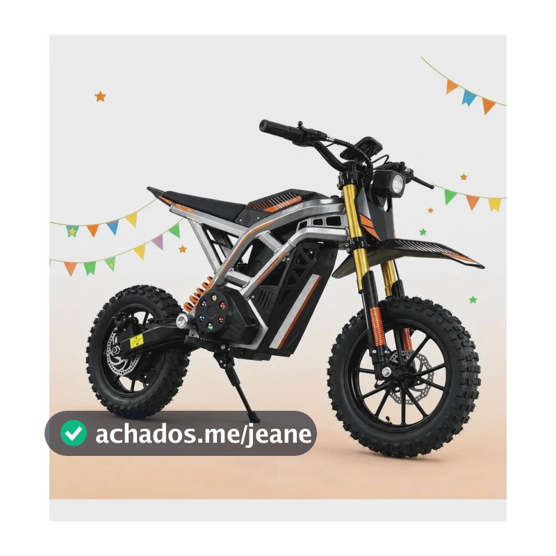 Bicicleta Elétrica Panda Pd100 800w Bateria Lítio 36v 45km Laranja E Preto 14