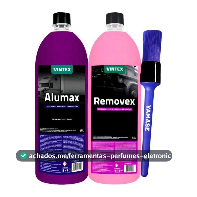 Kit Limpeza Automotiva Vonixx Removex Alumax Chassi Rodas 1.5L