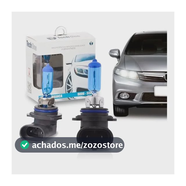 Kit Par Lampada Super Branca Tipo Xenon 8500k Hb3 60/55w 12v