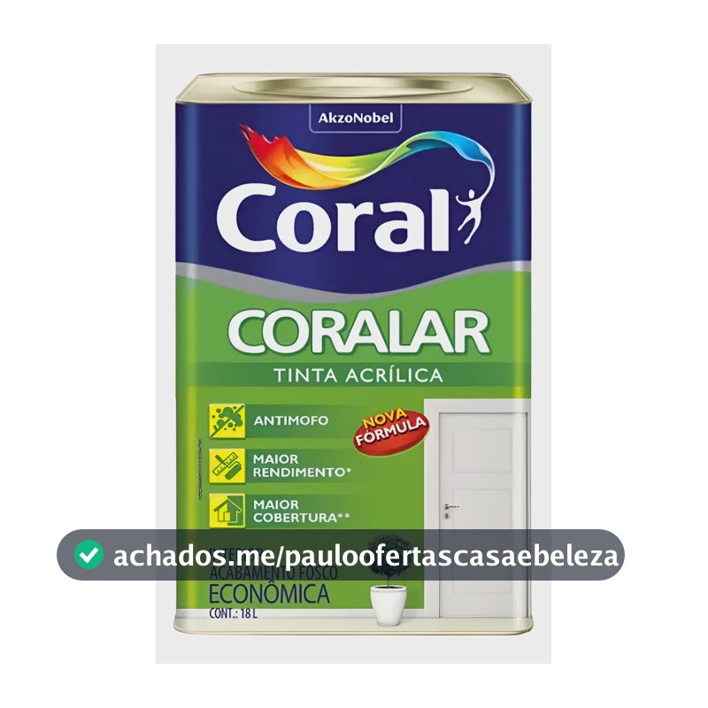 Tinta Coralar Acrílica Anti Mofo Coral Escolha Sua Cor!!