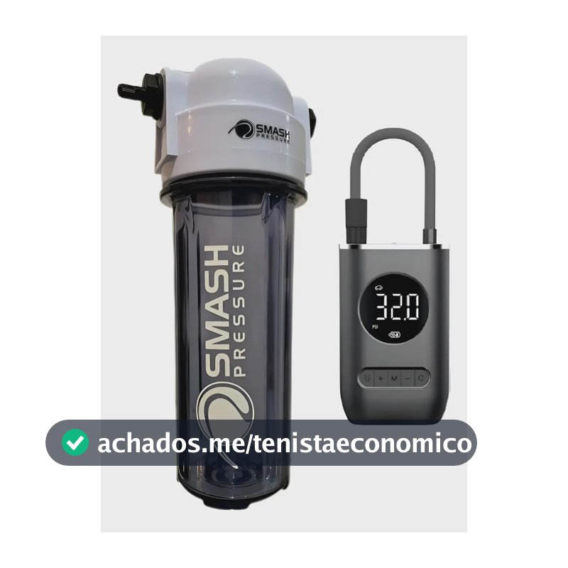 Pressurizador Bolas Tênis Padel Bomba Elétrica Recarregável Cinza-escuro