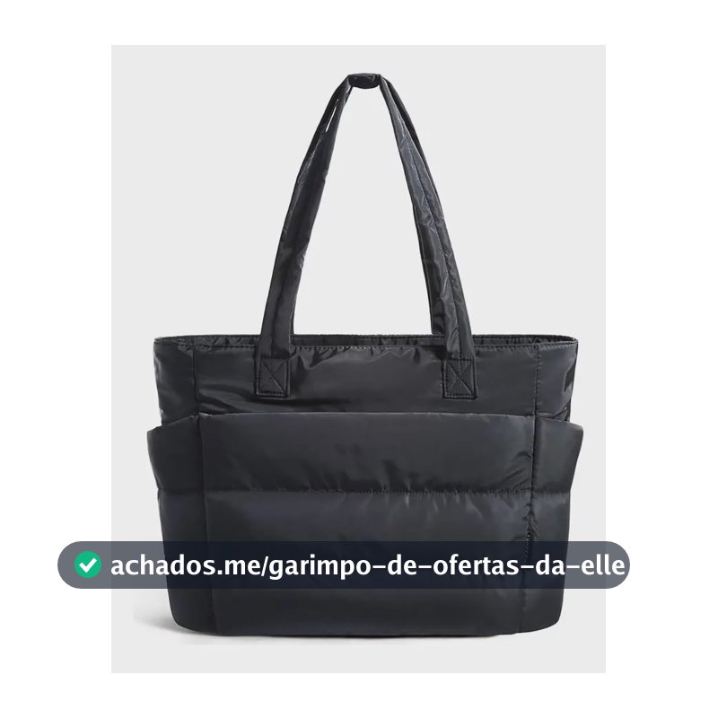 Bolsa De Ombro Grande Feminina Moderna Casual Deslocamento Preto Liso Níquel