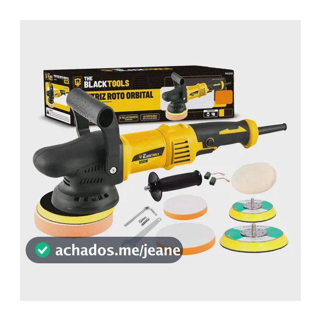 Politriz Eletrica Roto Orbital 15mm 5 E 6 Pol 950w PRO950 The Black Tools
