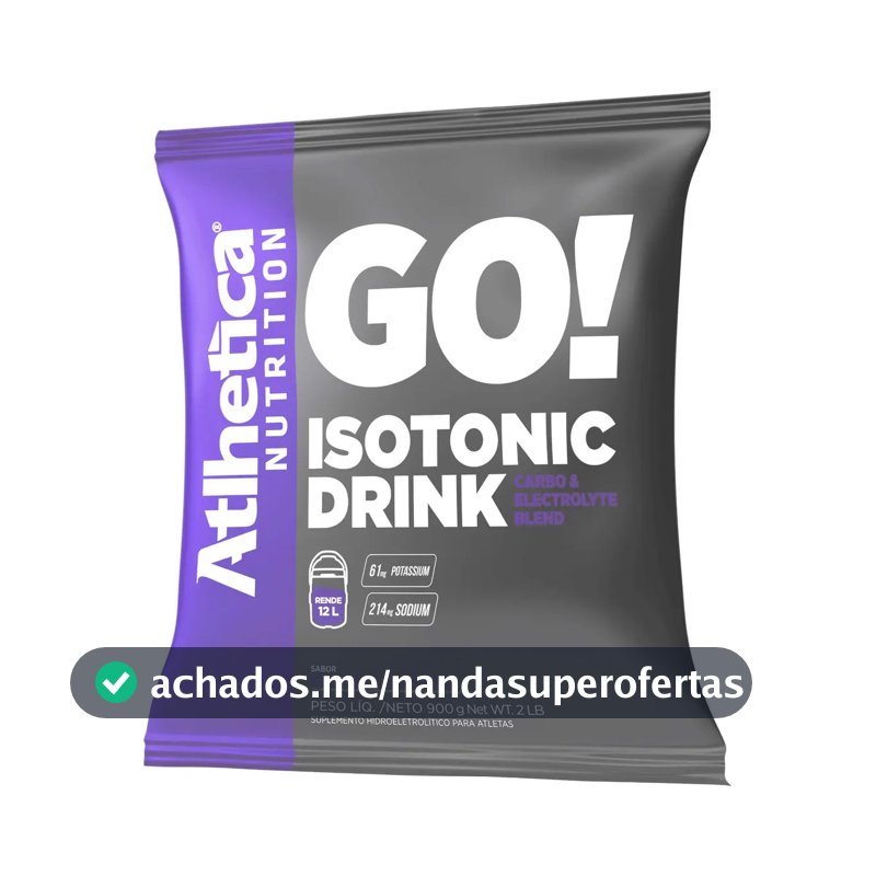 Go! Isotonic Drink 900g Atlhetica Nutrition Para Corrida Ciclismo Natação