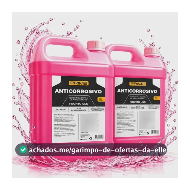 Kit 2 Fluído Rosa Pronto Uso Rosa 5l Arrefecimento 10l Anticorrosivo Aditivo Orgânico