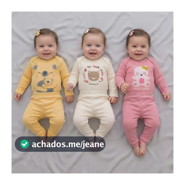 Kit 6 Peças Bebê Menina Algodão Canelado Body + Calça