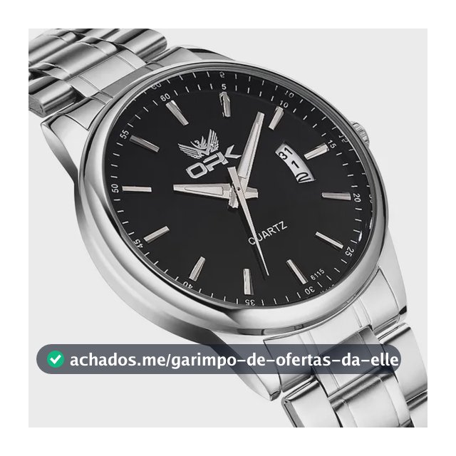 Opk Relógio Masculino Original Prata À Prova D'água 6010