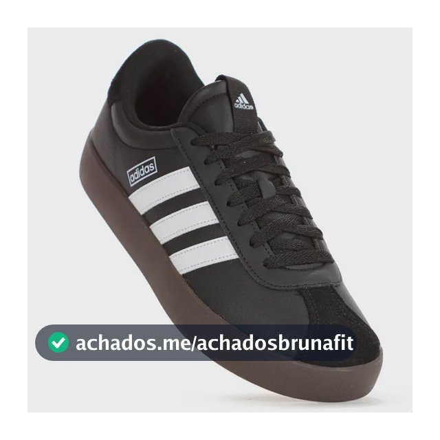 Tênis adidas Vl Court 3.0 Preto Couro Camurça Masculino