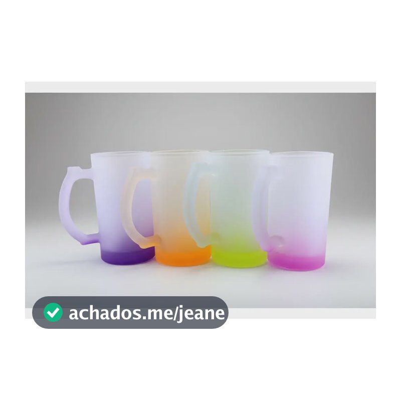 Kit 10 Caneca 475ml Chopp Fosca Resinada P/sublimação Color Color Personalizável