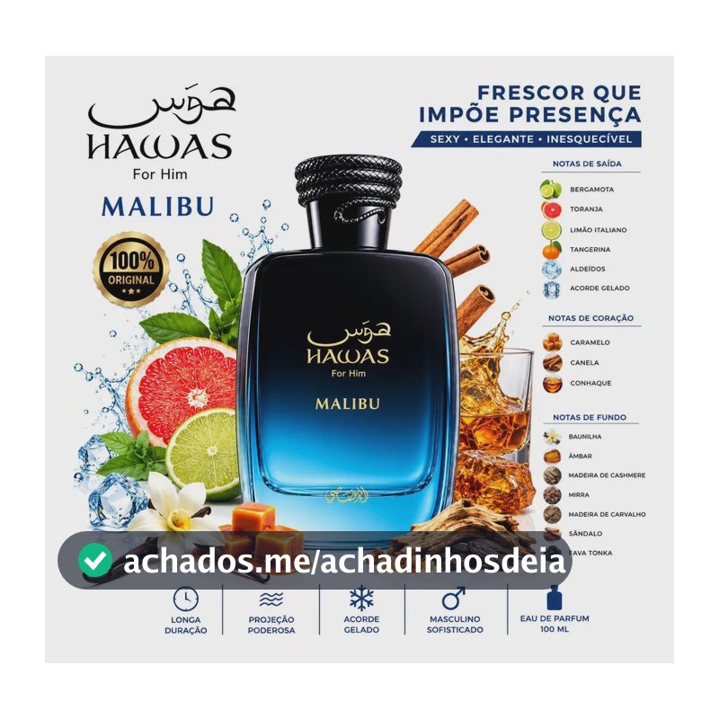 Perfume Masculino Rasasi Hawas Malibu Edp 100 Ml