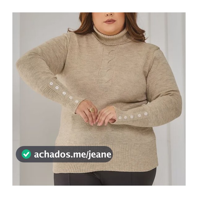 Blusa Cacharrel Plus Size Trico Inverno