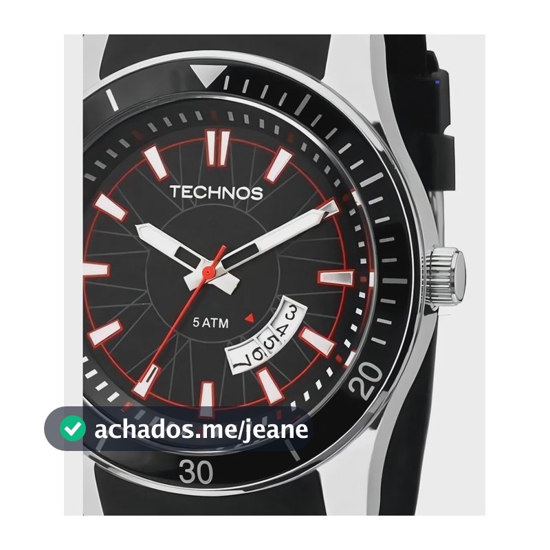 Relógio Masculino Technos Soul Preto Garantia 1 Ano