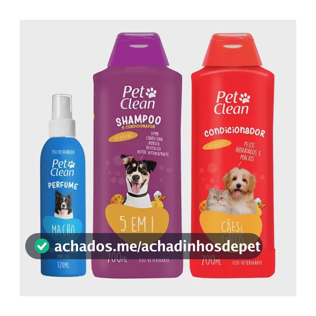 Kit Shampoo 5 Em 1 + Condicionador + Perfume Cães E Gatos