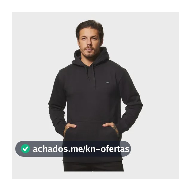 Moletom Oakley Patch Hoodie Gg Blackout Liso