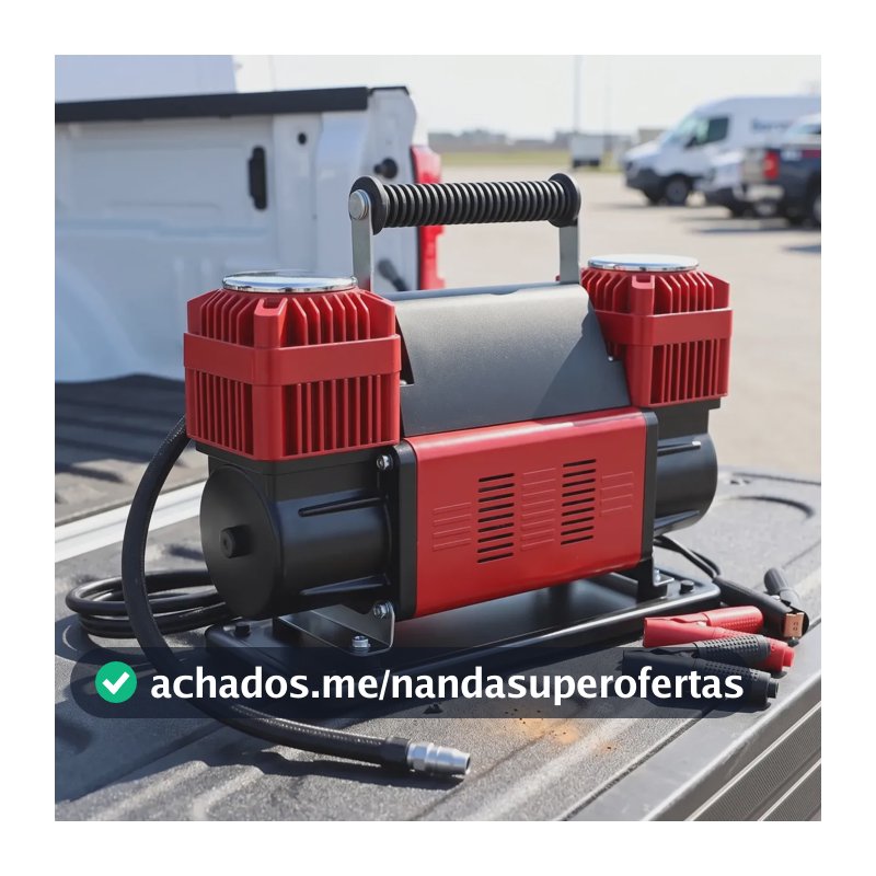 Compressor de ar elétrico portátil Off Road 1.469hp Compressor De Ar Duplo Vermelho