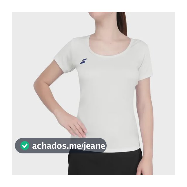 Camiseta Babolat Play Cap Sleeve Top Branca E Azul
