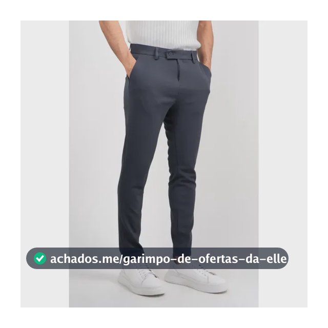 Calça Alfaiataria Masculina Malha Elastano Stretch Conforto