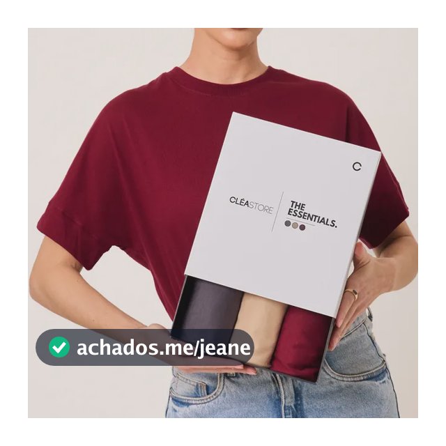 Kit 3 T-shirts Oversized Intense Algodão Cléa Store Chumbo/bege/vinho P