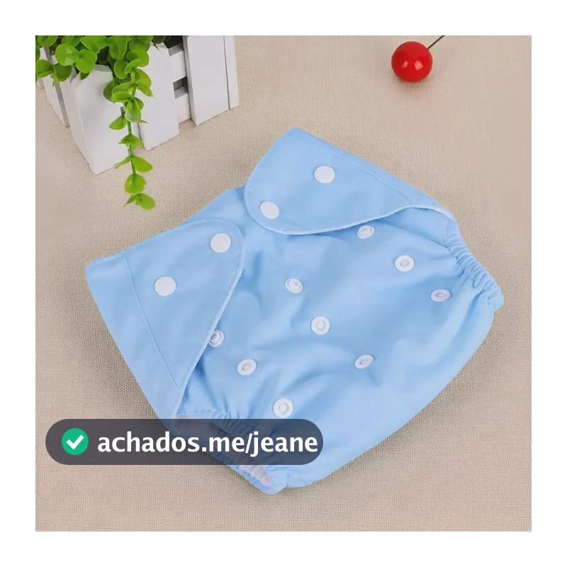 Fralda Ecológica Reutilizável Várias Cores Azul