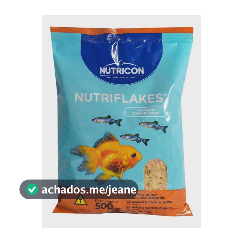 Nutriflakes 500g Ração Em Flocos Comida Peixes Ornamentais