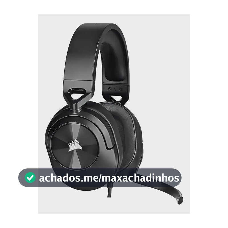 Headset Gamer Corsair HS55 Com Microfone e LED, Preto