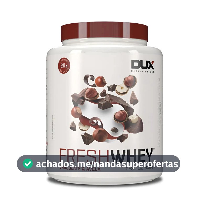 Fresh Whey Conc Iso Hidrolisado 450g Dux Nutrition Sabor Chocolate E Avelãs