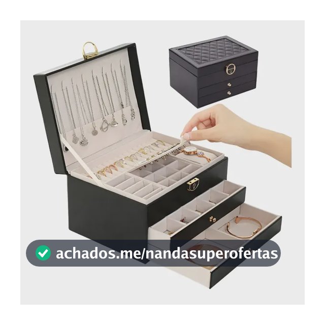 Caixa Organizadora De Joias De Três Camadas, Quatro Cores