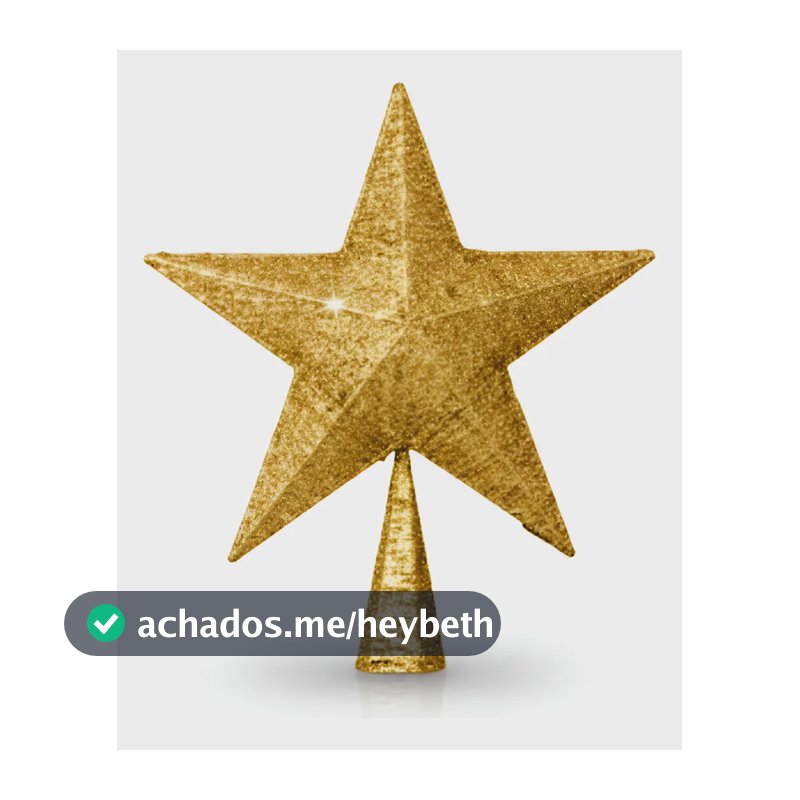Estrela Ponteira Enfeite Luxo Dourada com Glitter Topo Árvore de Natal 25cm Decoração Natalina RACALA