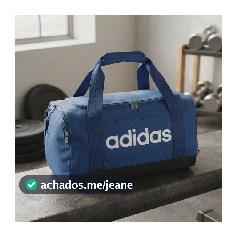 Bolsa adidas Duffel Linear 12,5 L Para Academia E Viagem Azul