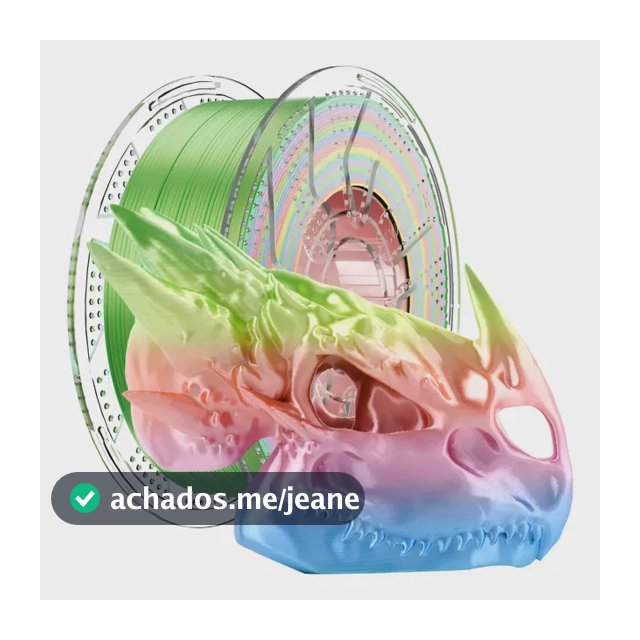 Filamento Pla Impressão 3d Seda Arco-íris Cor 1kg Conjure