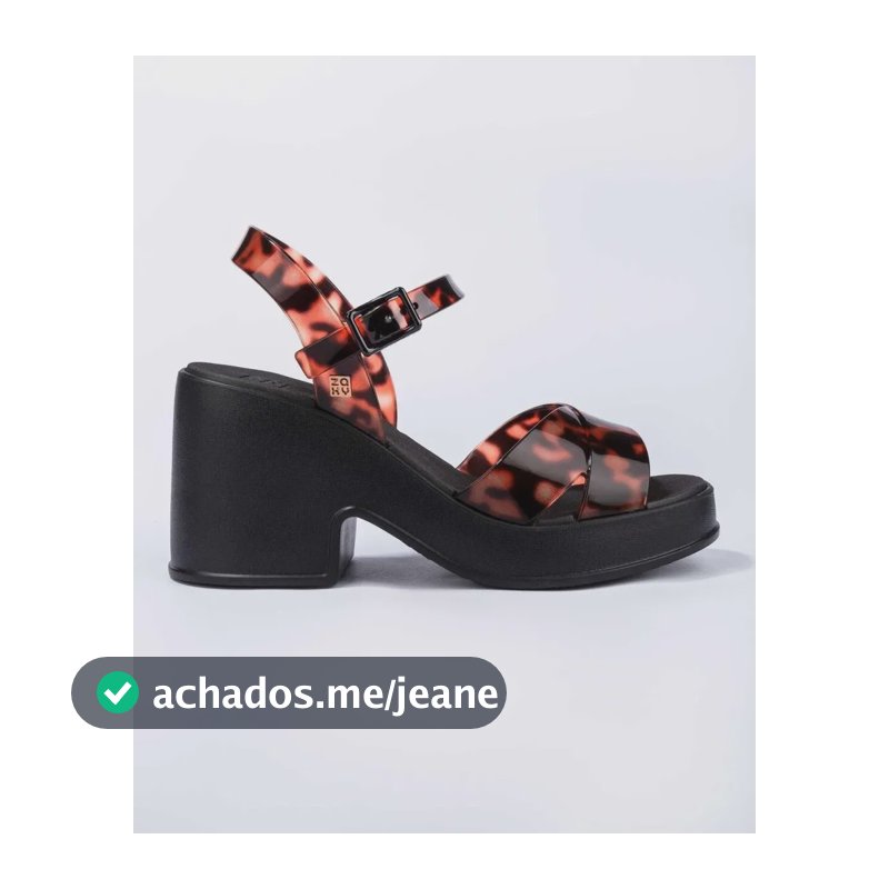 Sandália Plataforma Feminina Zaxy Pop Up Preto/leopardo 38