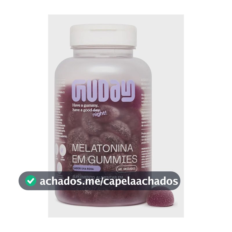 Melatonina Guday Sabor Uva Roxa 60 Gomas Vegano