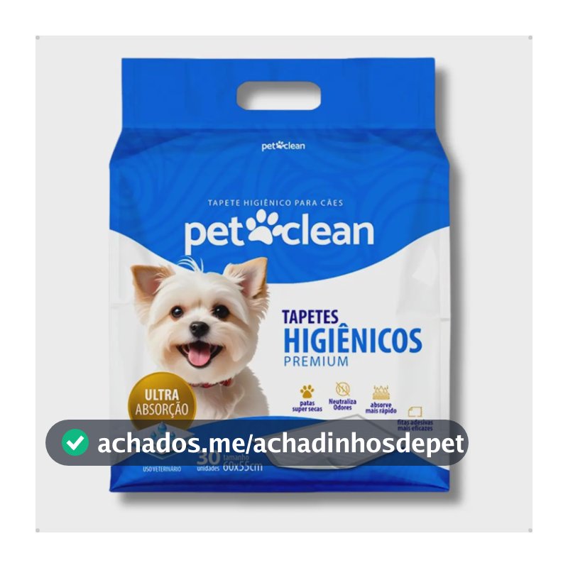 Tapete Higiênico 60x55 30un Ultra Absorção Gel Premium Cães Branco