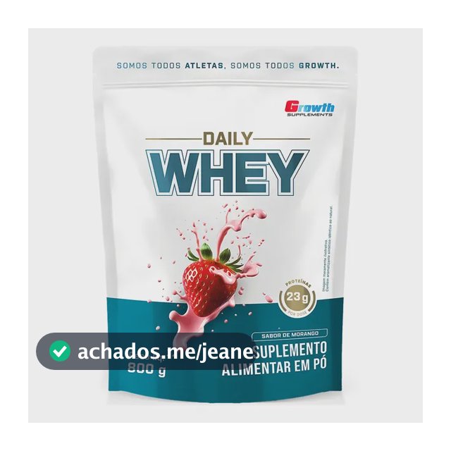 Daily Whey Protein 800g Growth Supplements Morango