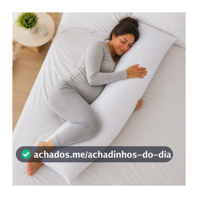 Travesseiro Corporal King 190x40 Brambila Antialérgico Branco