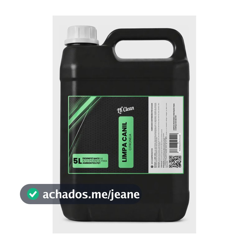 Limpa Canil 5 Lt Tira Cheiro De Xixi Cachorro Gato Citronela