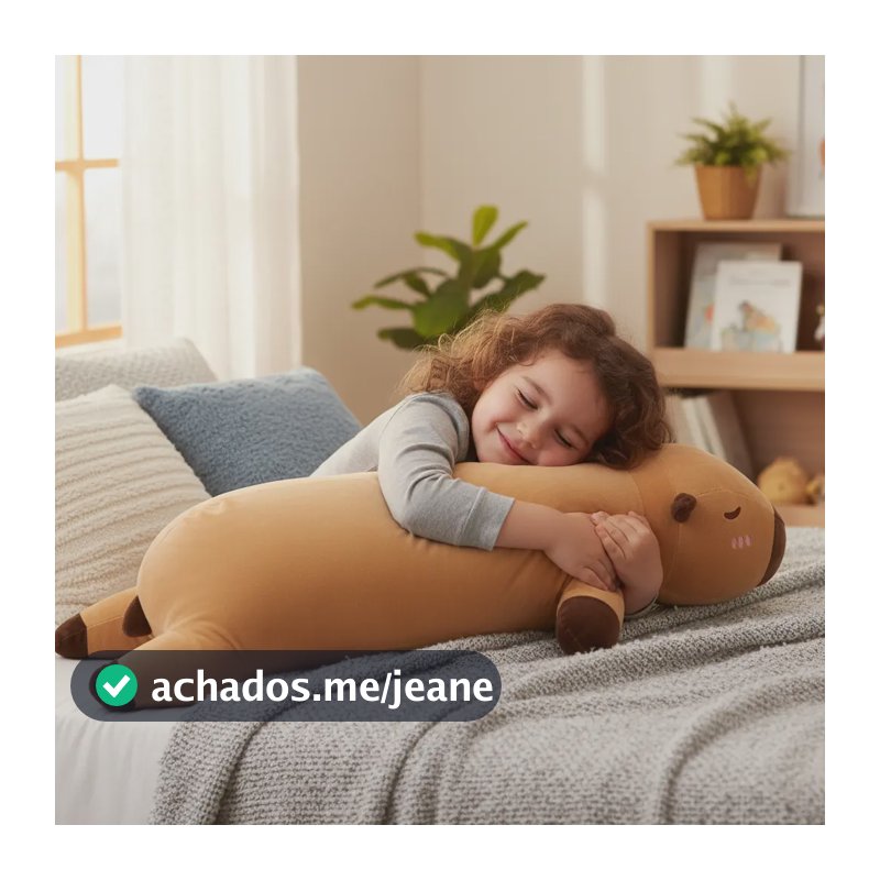 Xuxão Capivara Travesseiro De Pelúcia Grande E Confortável Marrom-claro