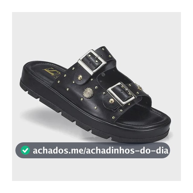 Sandália Rasteira Papete Flatform Spyke Fivela Lóris 052-040