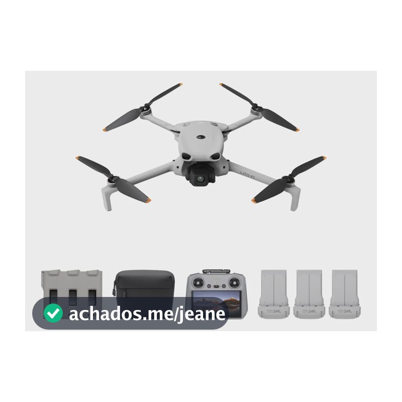 Drone Dji Lito X1 Fly More Combo (com Tela) Br - Dji083 Cinza