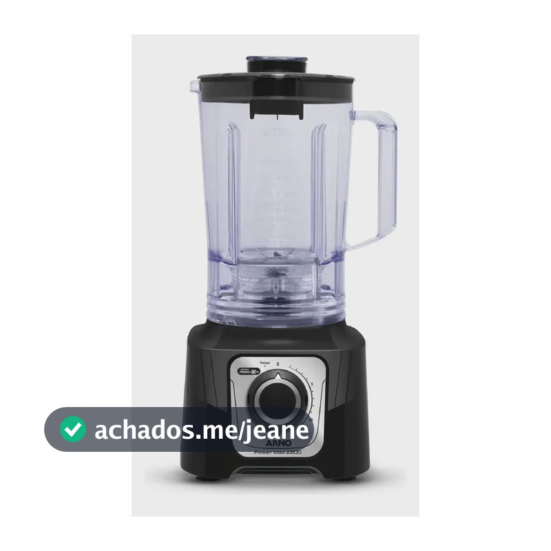 Liquidificador Arno Power Max de 3.1 L e 2200W com 15 Velocidades Preto