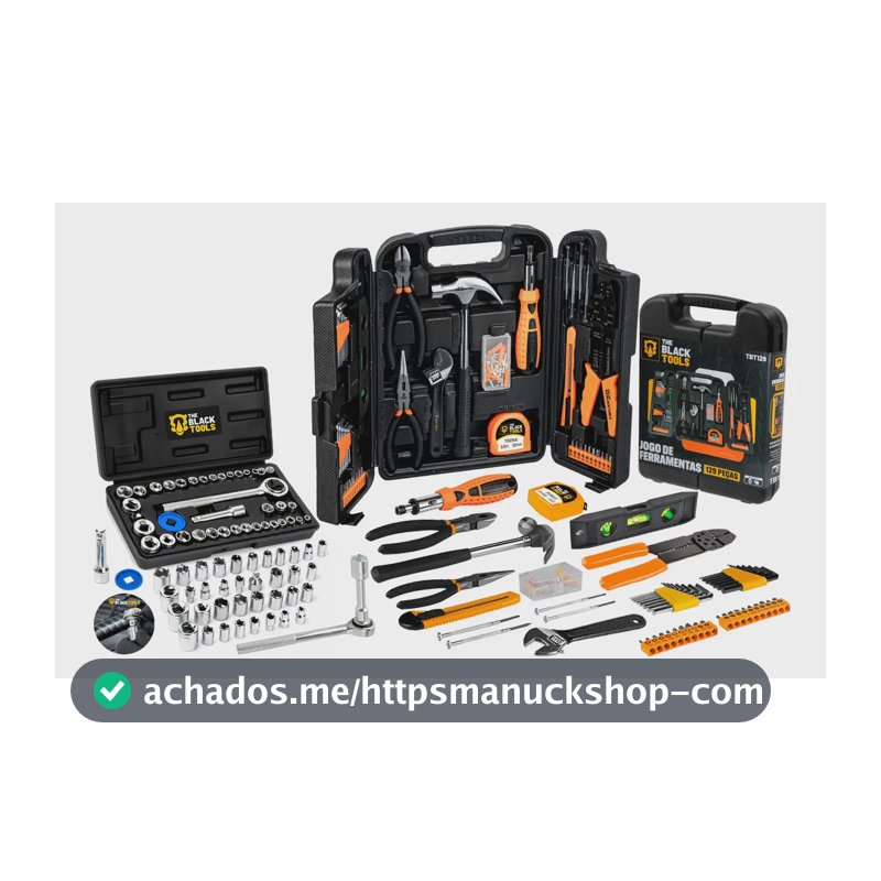 Kit Jogo De Ferramentas Completo C/ Soquetes E Chaves The Black Tools