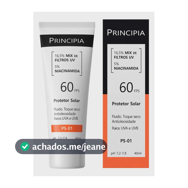 Principia PS-01 Protetor Solar Facial FPS 60 40 ml