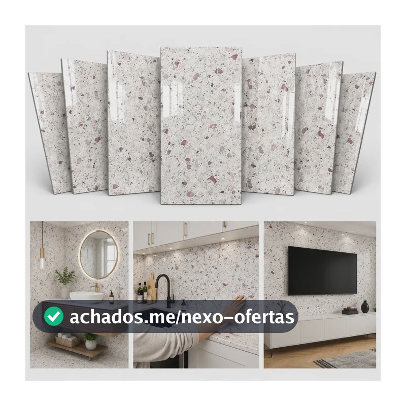 Papel De Parede Placas Adesiva Mármore 3d Decoração Lavável Mármore Terrazzo
